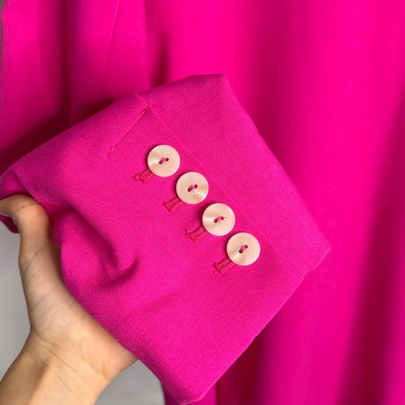 Maeve Anthropologie Double Breasted Boxy Blazer Pink - Picture 7 of 7